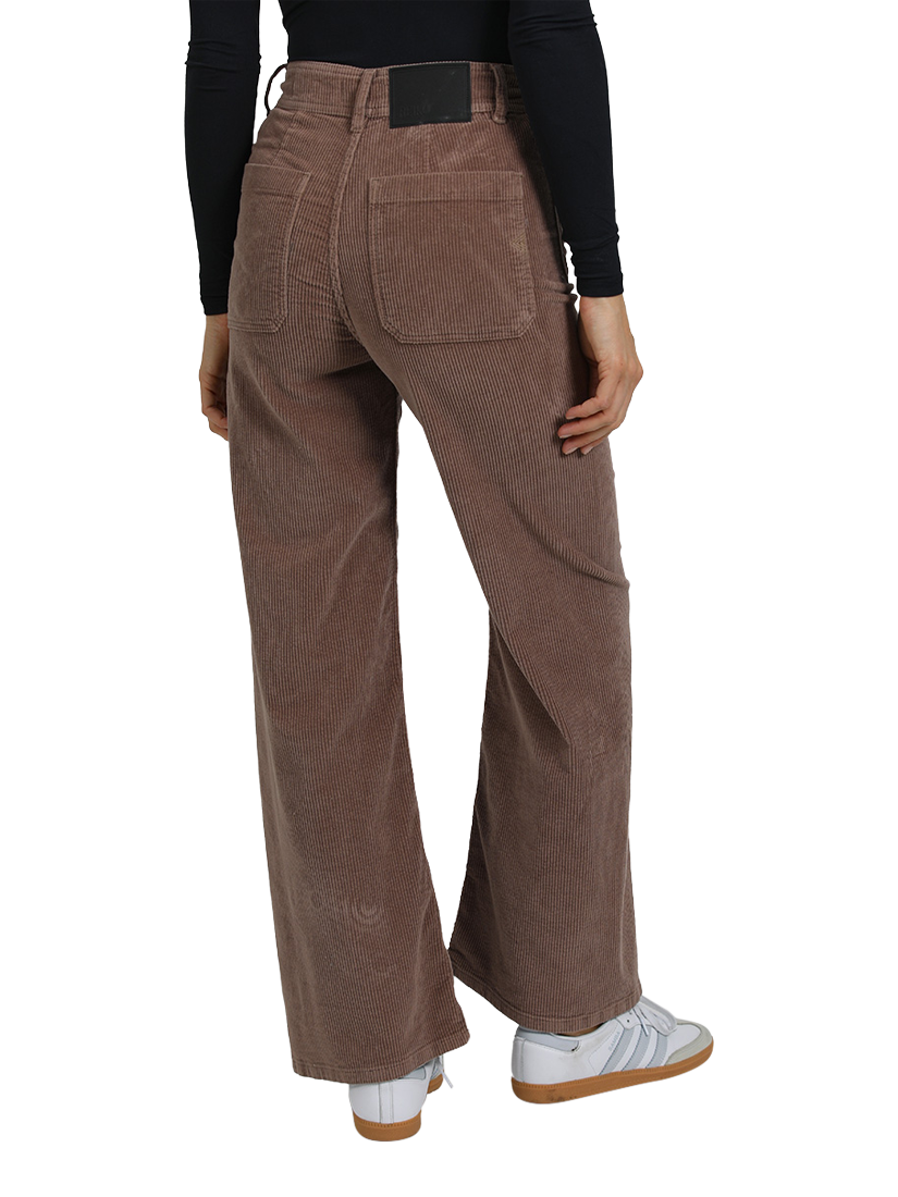 Product image 2 of 2, which shows REIKO Gigi Velvet Trousers, Truffle, 28