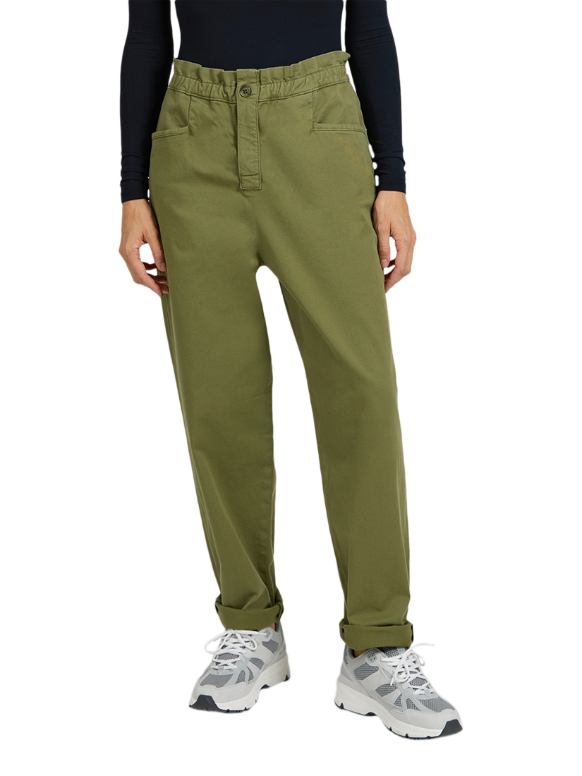 Product image 1 of 2, which shows REIKO Brady Kaki Trousers, Khaki, XS