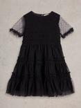 White Stuff Kids' Frilly Dress, Black