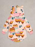 White Stuff Kids' Rainbow Cosy Hoodie, Nat Mlt