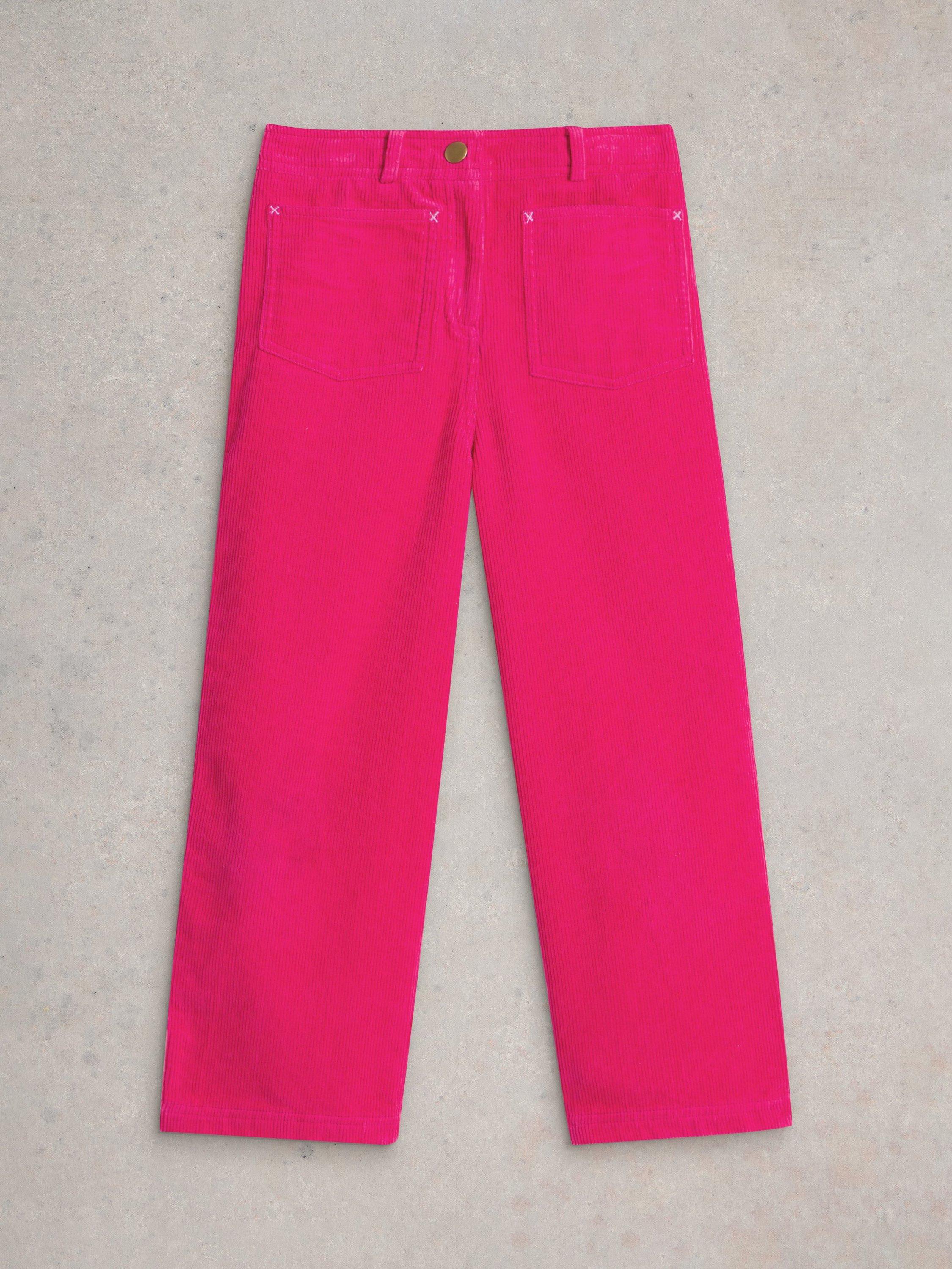 White Stuff Kids' Cord Trousers, Bright Pink