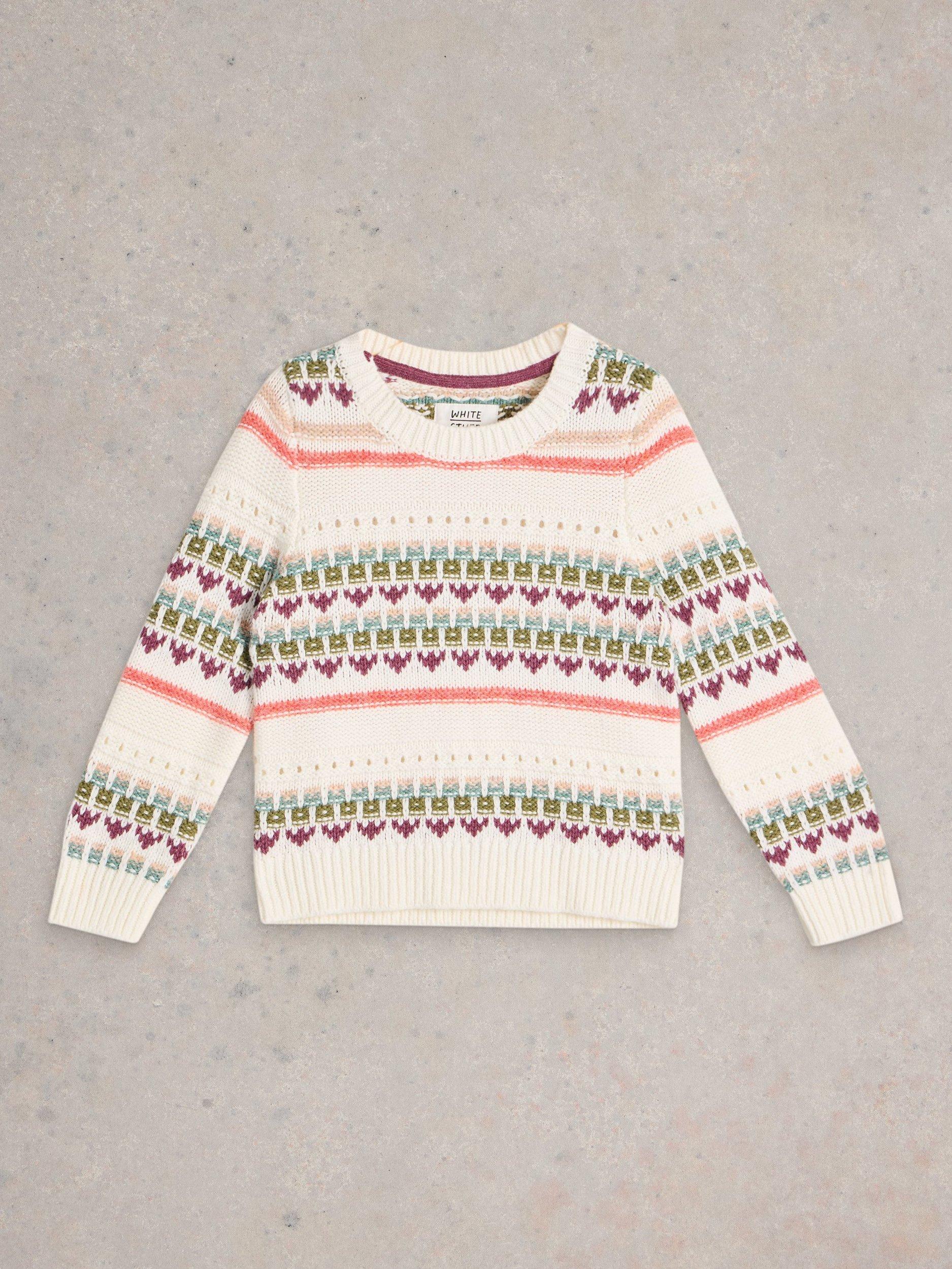 White Stuff Kids Fair Isle Jumper Natural Multi