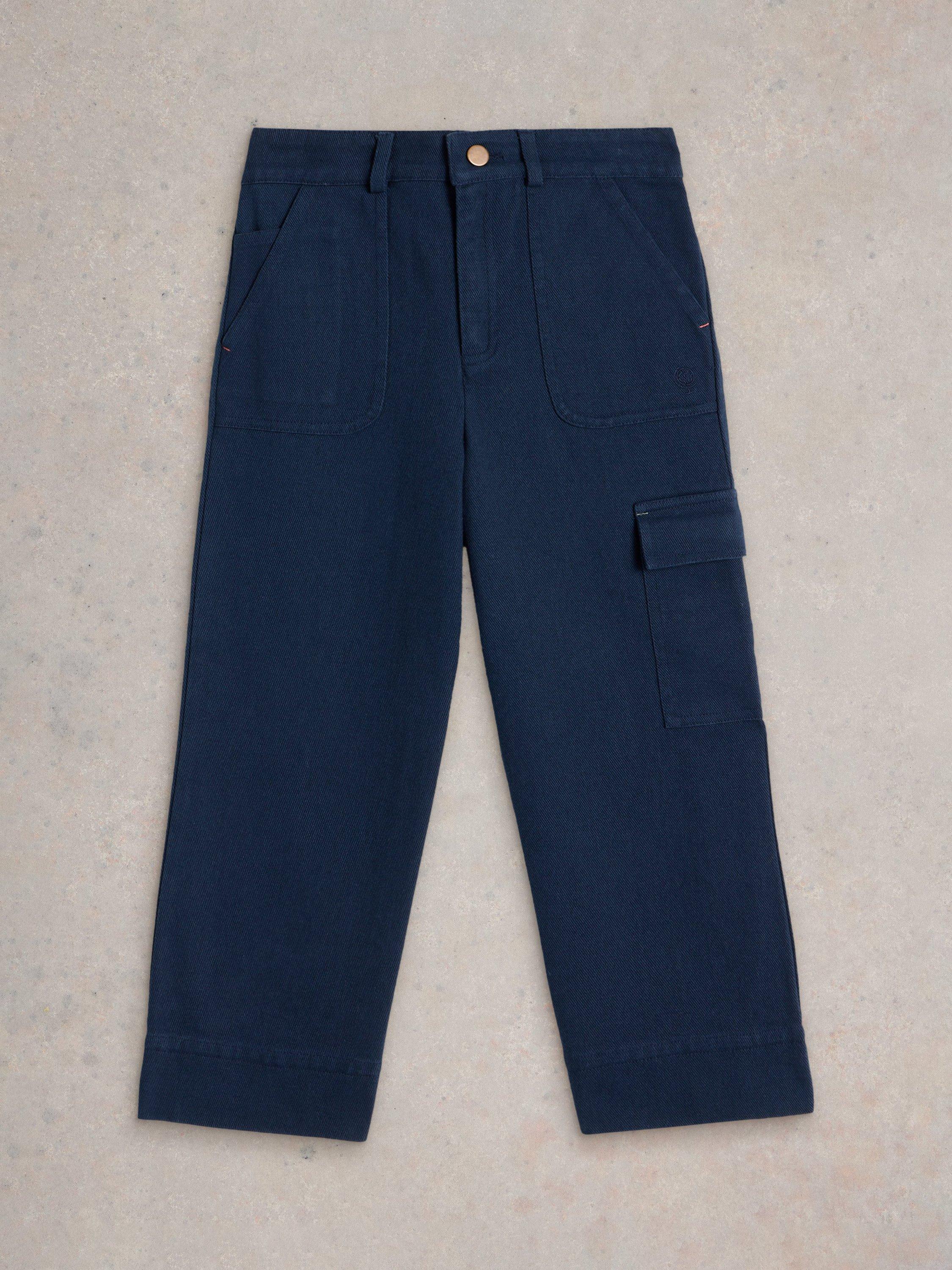 White Stuff Kids' Mabel Cargo Trousers, Navy