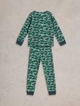 White Stuff Kids' Camo Pyjamas, Green/Multi