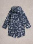 White Stuff Kids' Bike Raincoat, Navy/Multi