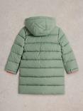 White Stuff Kids' Long Puffer Coat, Green