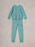 White Stuff Kids' Robot Pyjamas, Teal/Multi