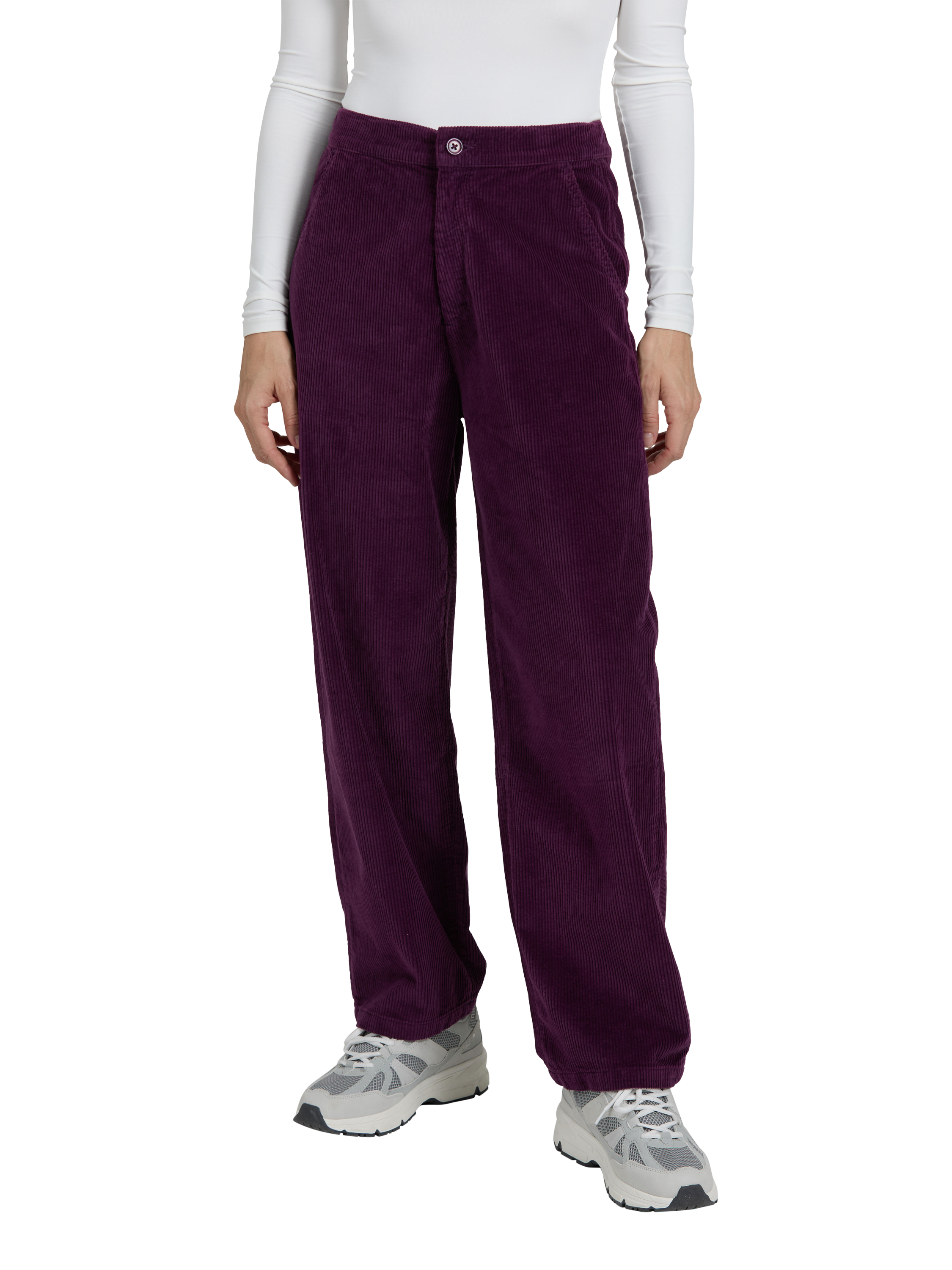 REIKO Baltimore Velvet Trousers, Berry
