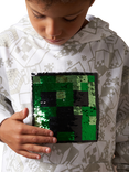 Angel & Rocket Kids' Minecraft Graphic Sequin Hoodie, Grey/Multi, Grey/Multi