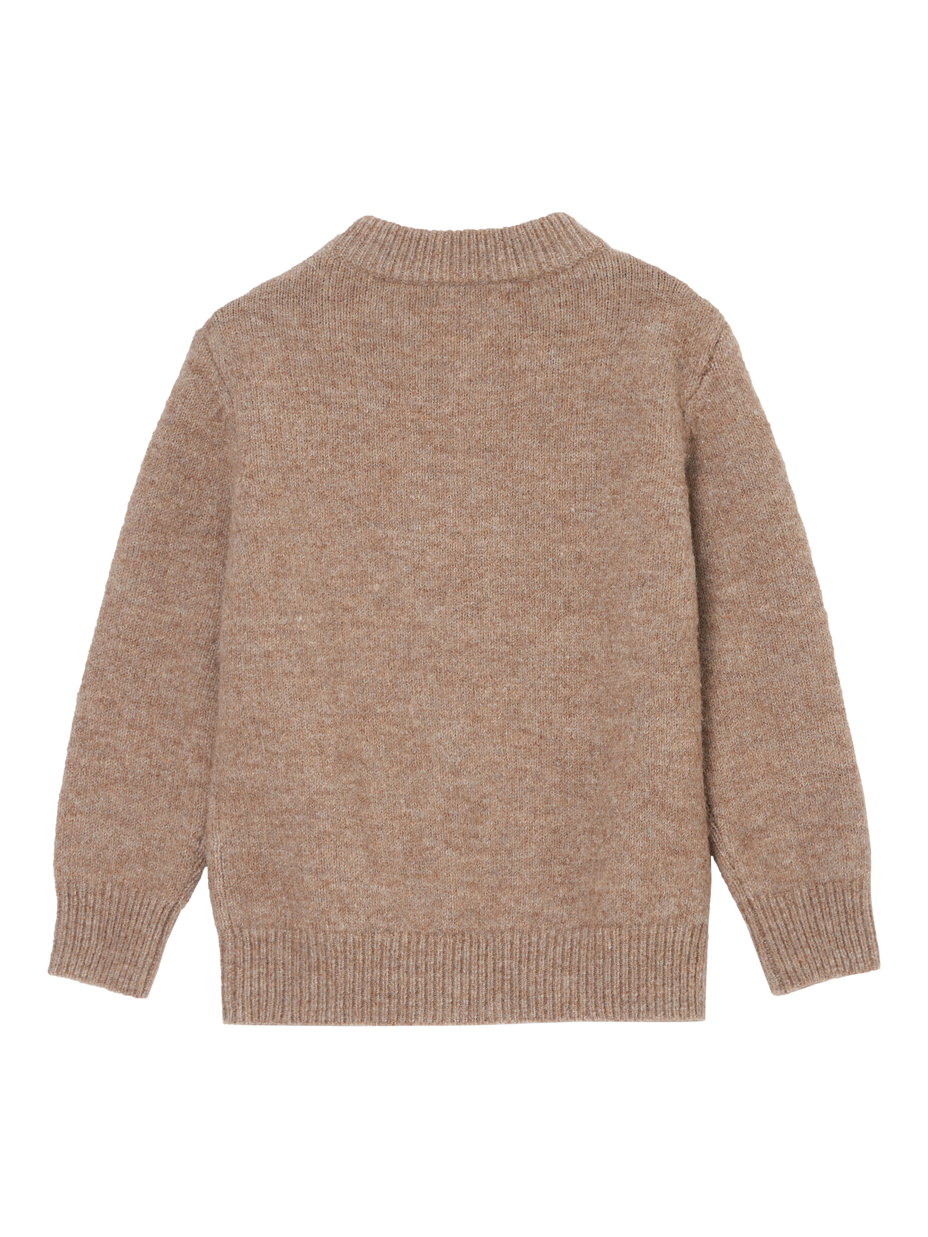 Product image 6 of 7, which shows Angel & Rocket Kids' Ski Beaver Knit Jumper, Brown/Multi, 2-3 years