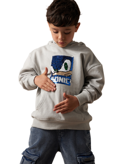 Angel & Rocket Kids' Sonic Sequin Hoodie, Grey, Grey