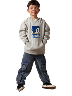Angel & Rocket Kids' Sonic Sequin Hoodie, Grey - view 2, Grey