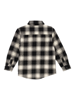 Angel & Rocket Kids' Minecraft Brushed Cotton Check Shirt, Black/Multi - view 2, Black/Multi