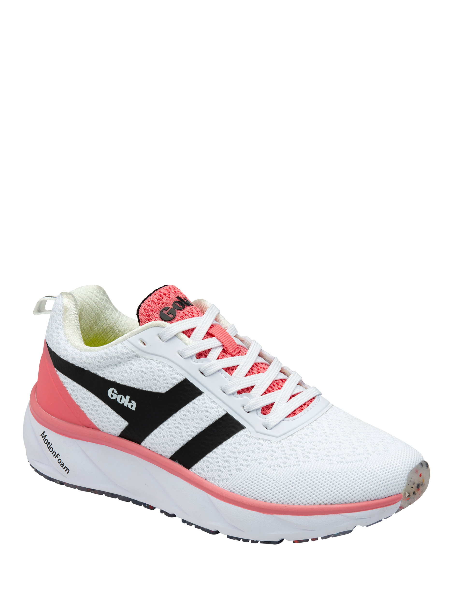 Product image 2 of 5, which shows Gola Typhoon RMD Running Trainers, White/Black/Tea Rose, 3