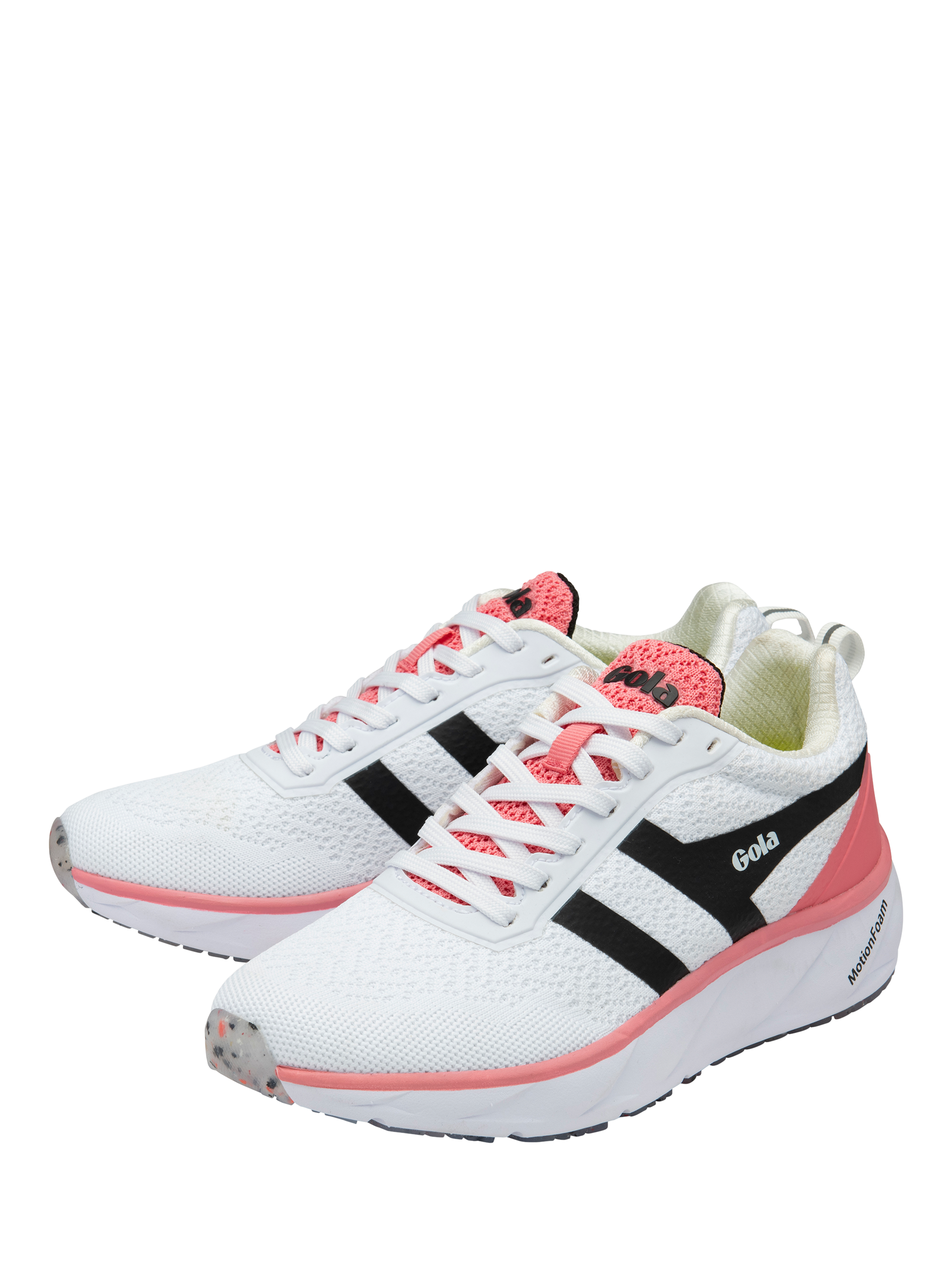 Product image 3 of 5, which shows Gola Typhoon RMD Running Trainers, White/Black/Tea Rose, 3