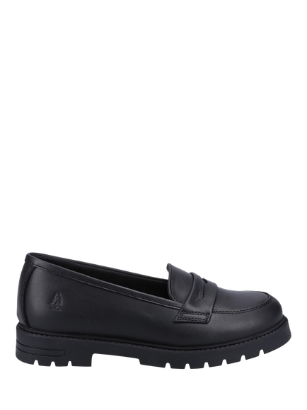 Hush Puppies Kids' Hazel Senior Loafer School Shoes, Black, Black