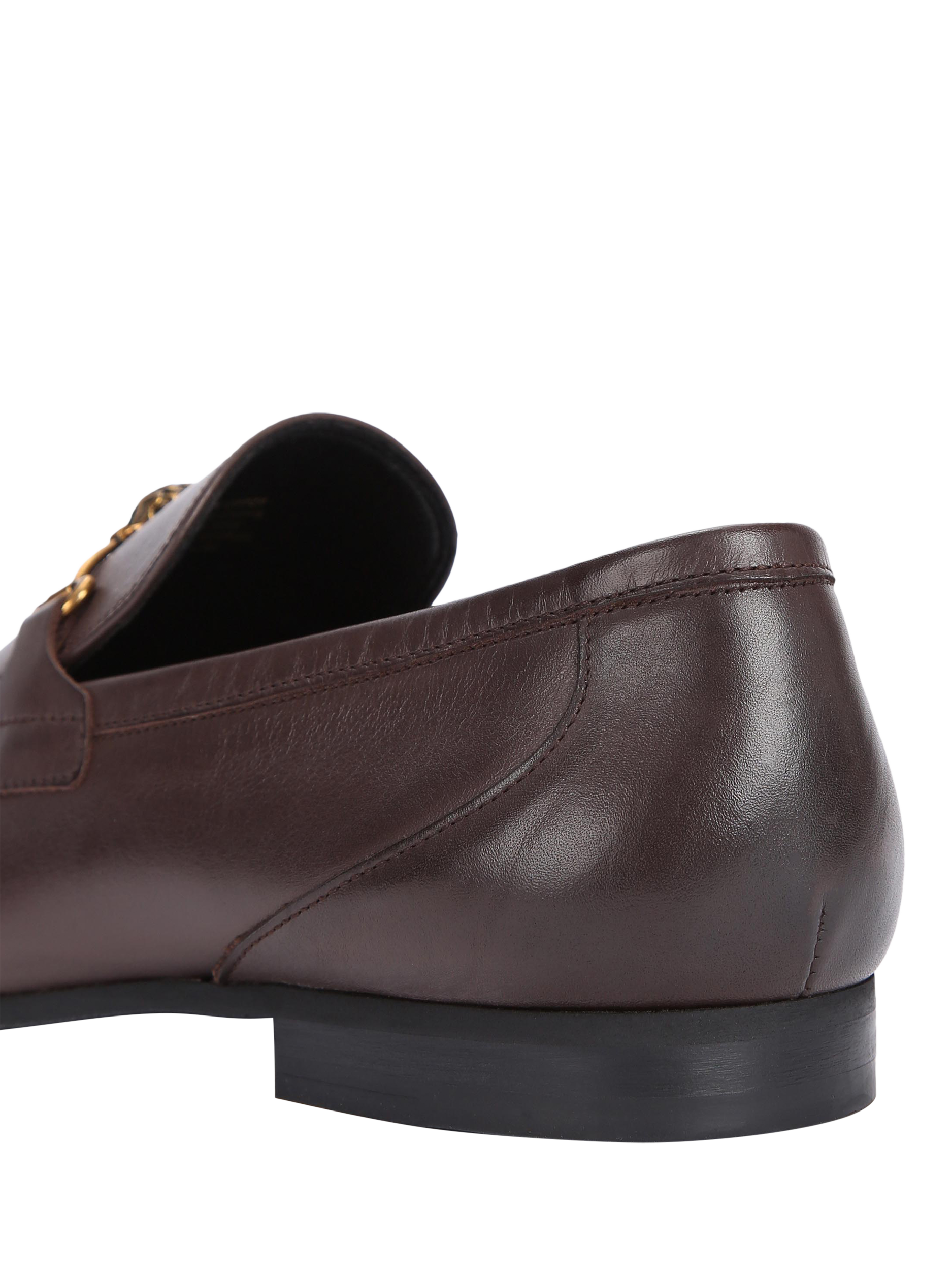 Product image 4 of 5, which shows Kurt Geiger London Alistair Leather Decon Loafers, Brown, 6