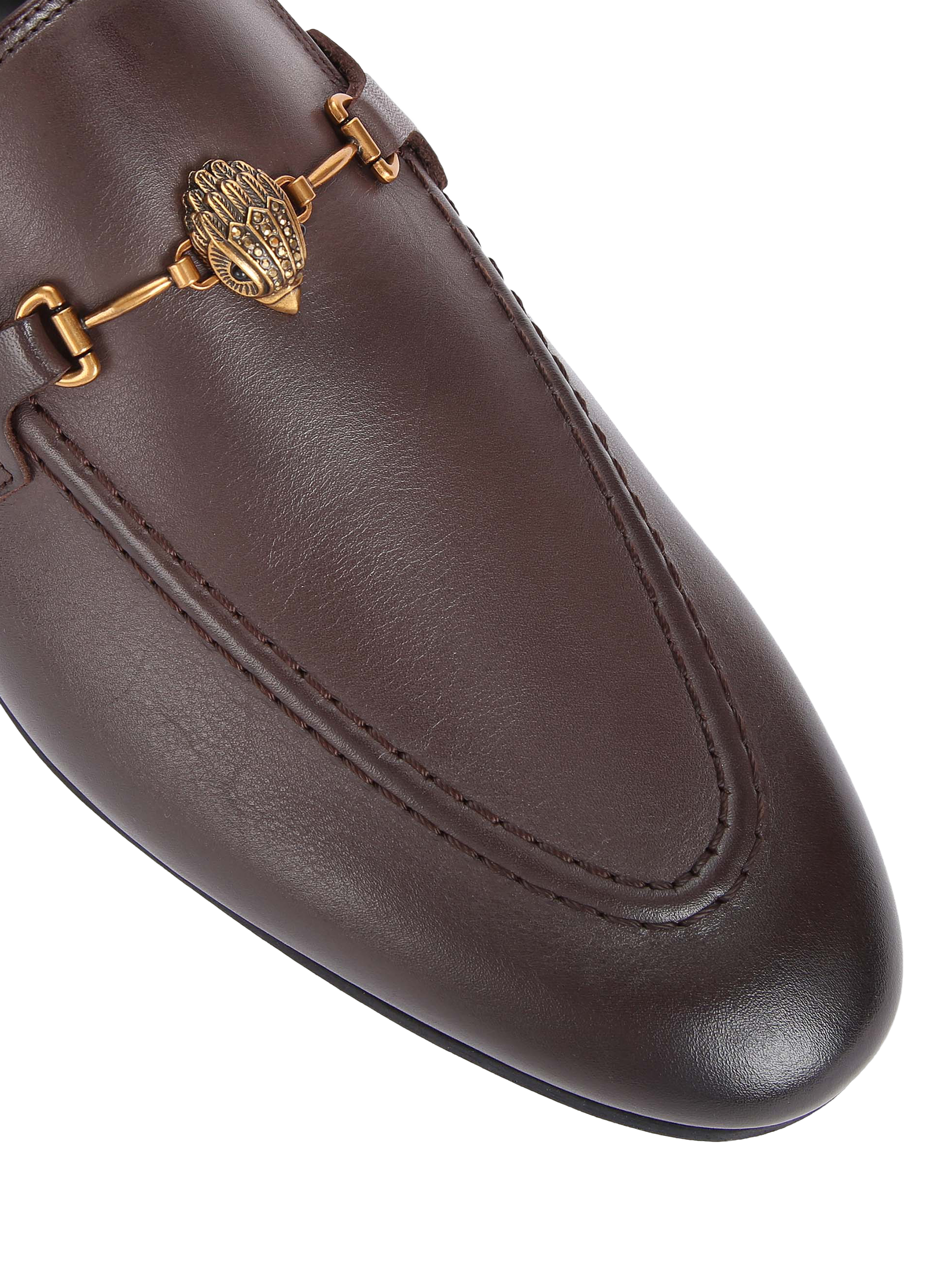 Product image 5 of 5, which shows Kurt Geiger London Alistair Leather Decon Loafers, Brown, 6