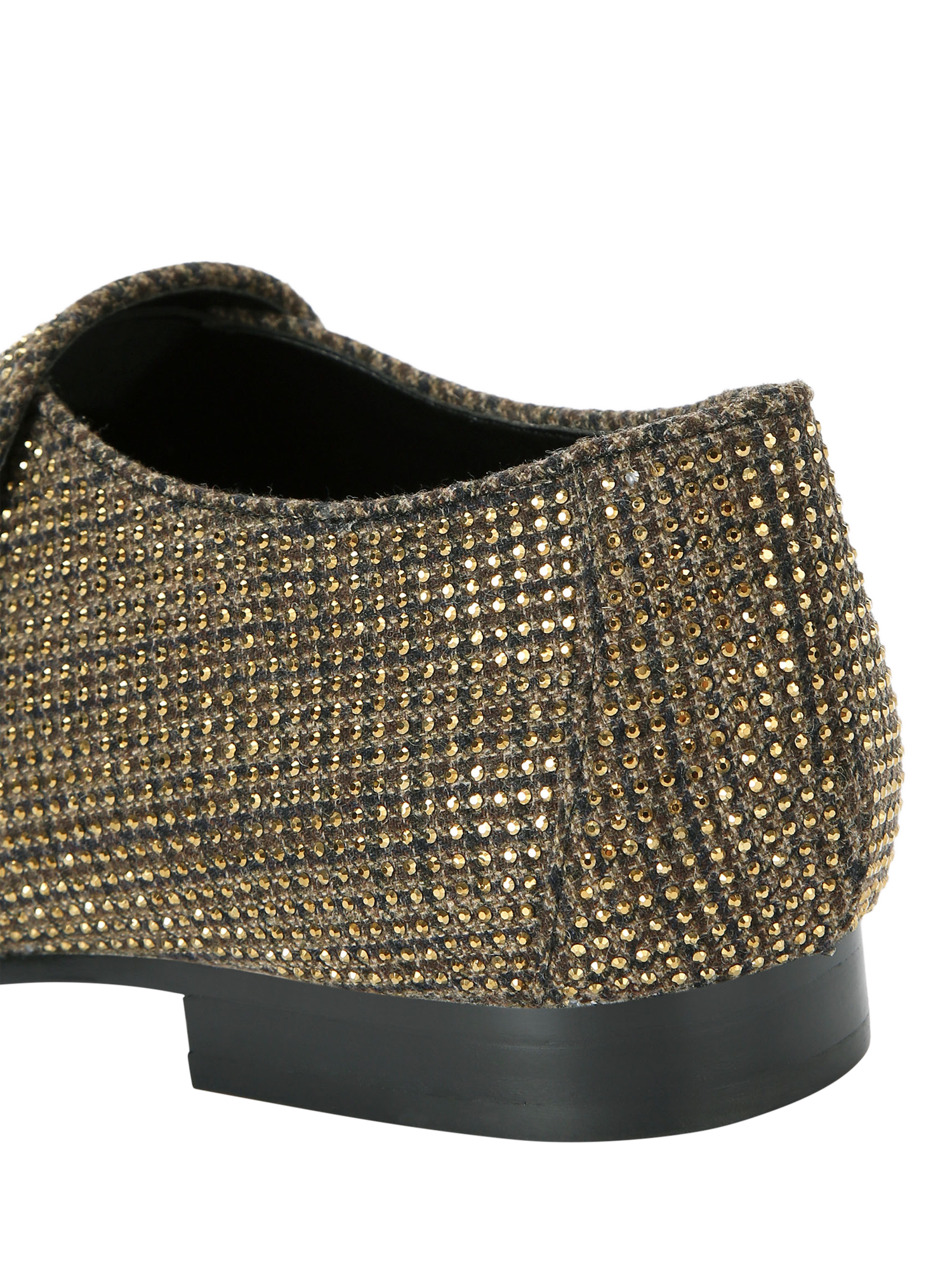 Product image 4 of 6, which shows Kurt Geiger London Hugh Eagle Head Herringbone Loafers, Dark Brown, 6