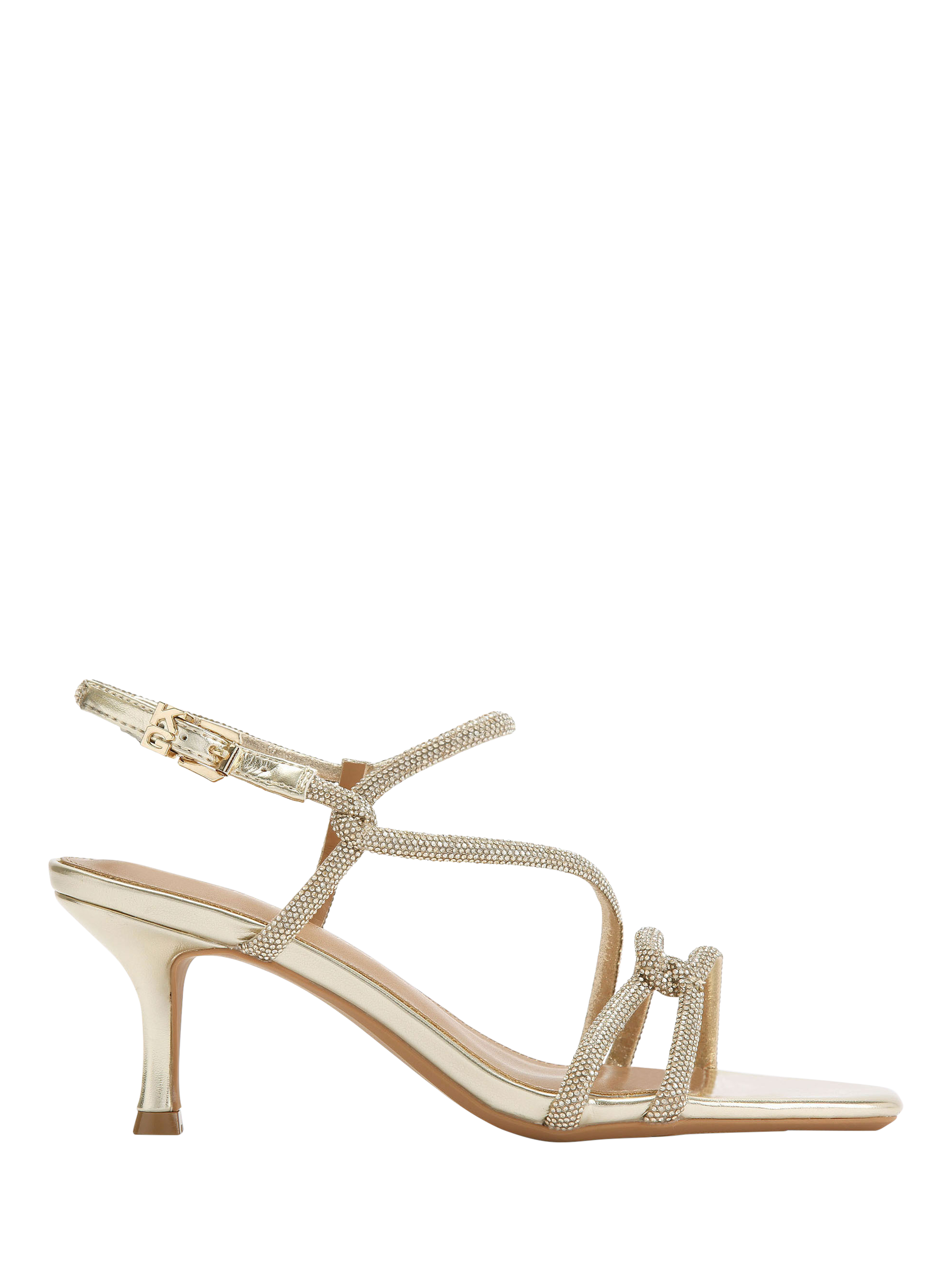 Kurt geiger gold block heel sandals best sale