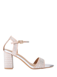 KG Kurt Geiger Fleur Bling 2 Embellished Heeled Sandals, Pink/Silver