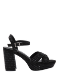 KG Kurt Geiger Fleur Embellished Flatform Sandals, Black