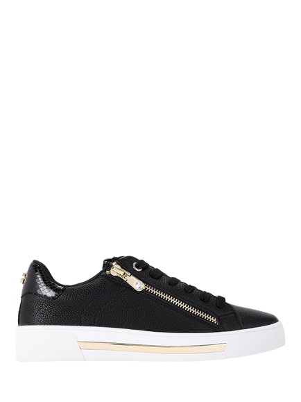 Carvela Diamond Zip Trainers, Black