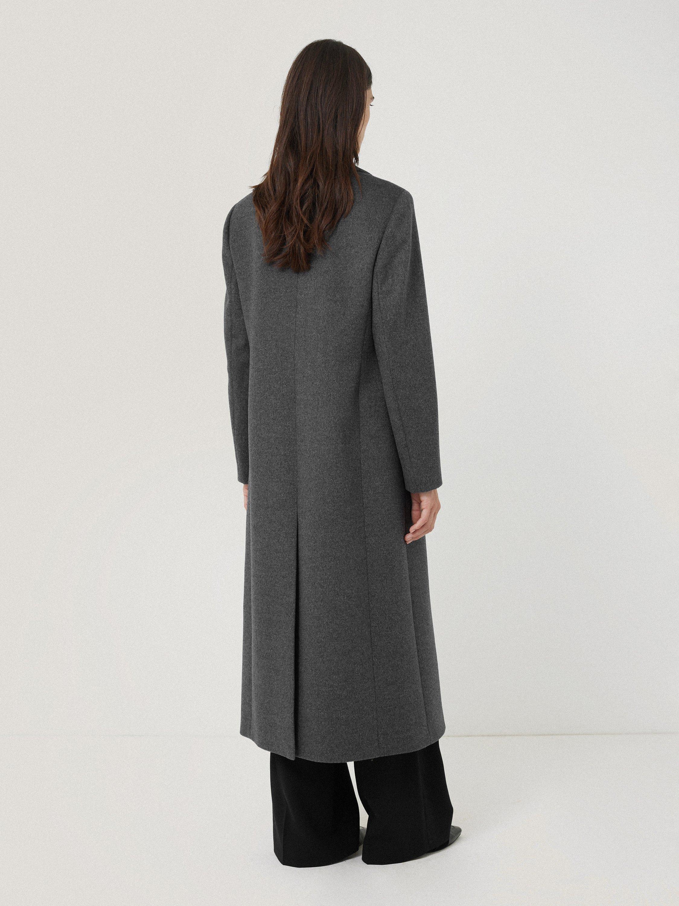 Jigsaw Wool Maxi City Coat, Charcoal, 14