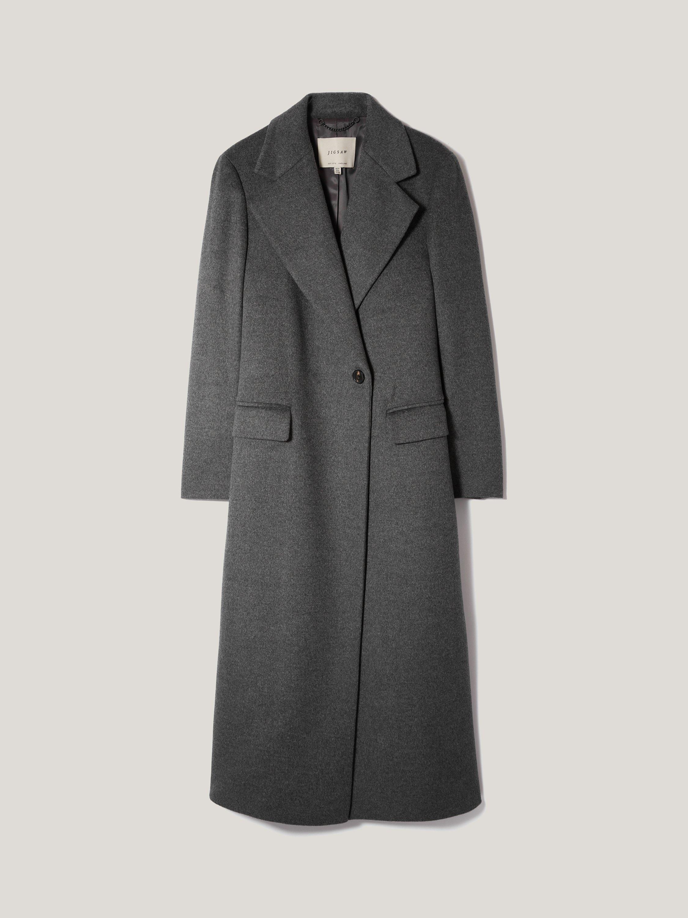 Jigsaw Wool Maxi City Coat, Charcoal, 18