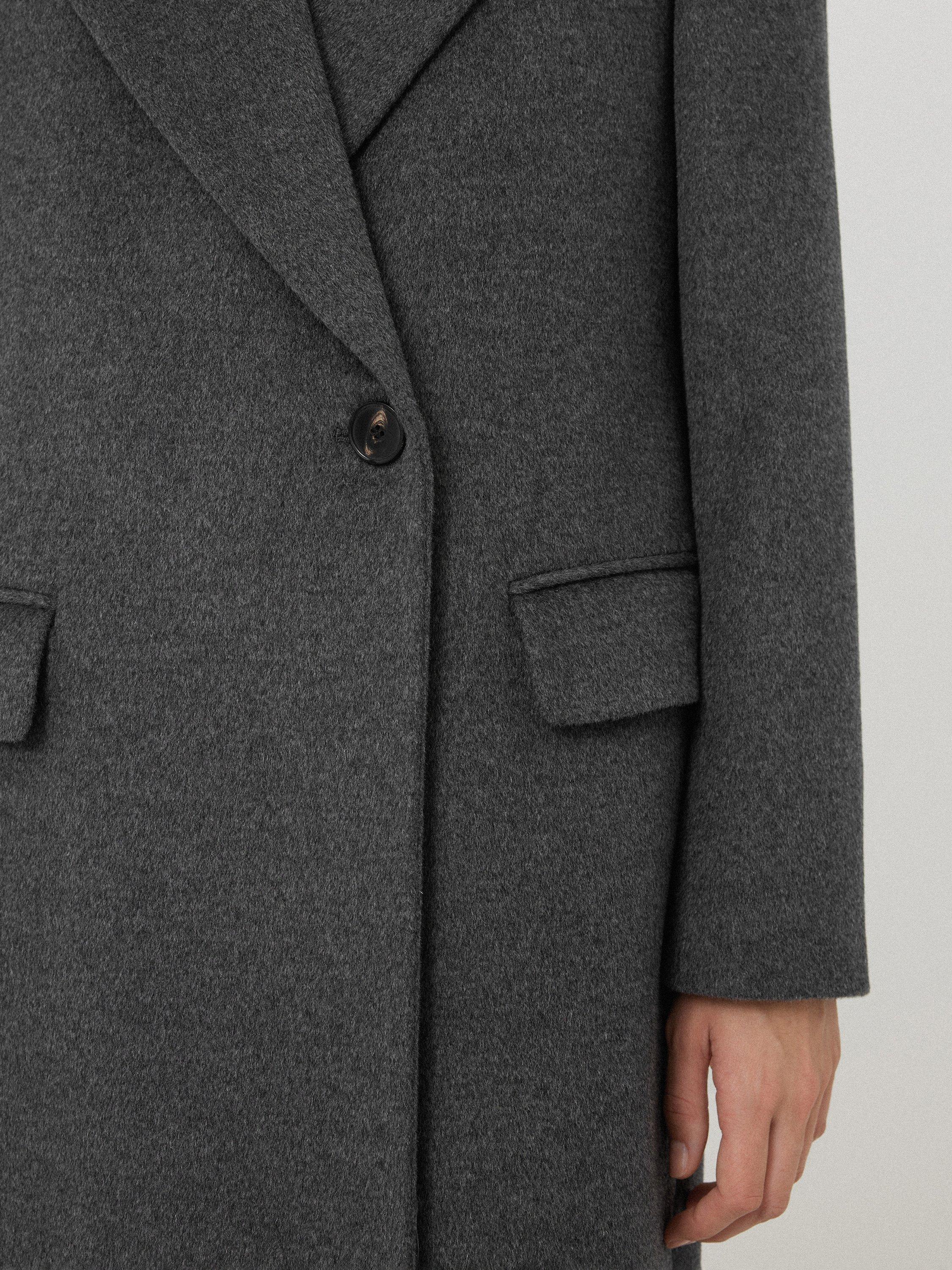 Jigsaw Wool Maxi City Coat, Charcoal, 14