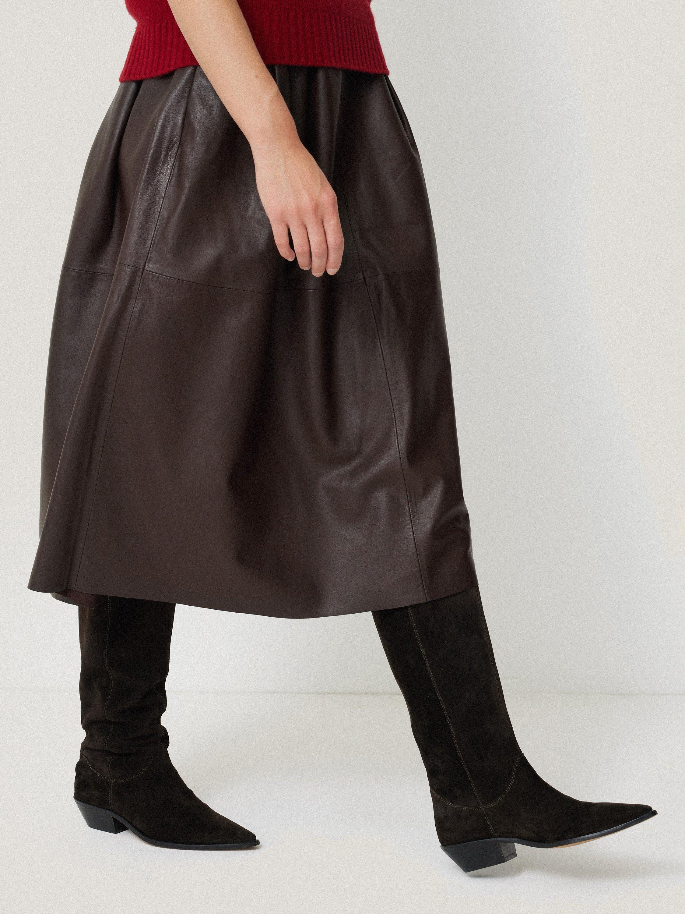 Burgundy leather skirt john lewis best sale