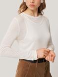 Jigsaw Wool Blend Layered Long Sleeve Top