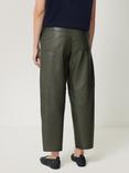 Jigsaw Leather Barrel Leg Trousers