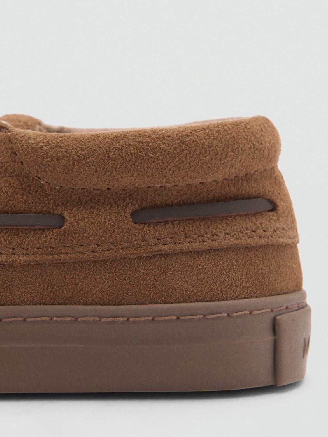 Product image 3 of 4, which shows Mango Kids' Thiago Suede Shoes, Dark Brown, 8 Jnr