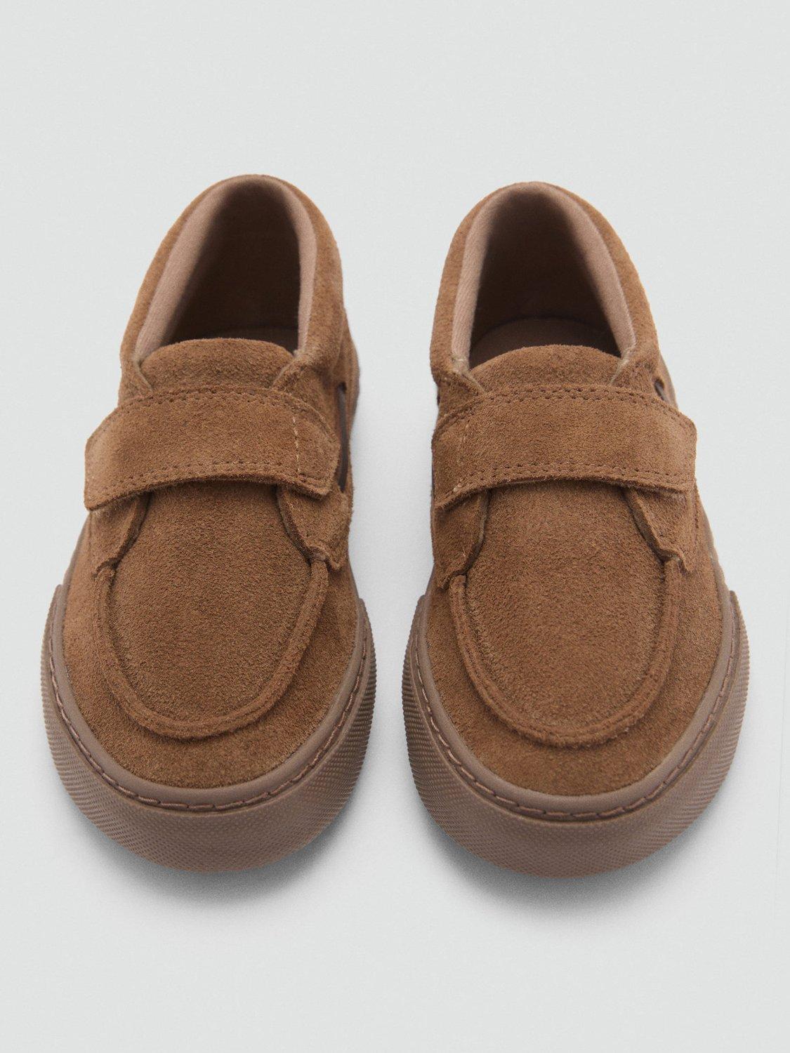 Product image 4 of 4, which shows Mango Kids' Thiago Suede Shoes, Dark Brown, 8 Jnr