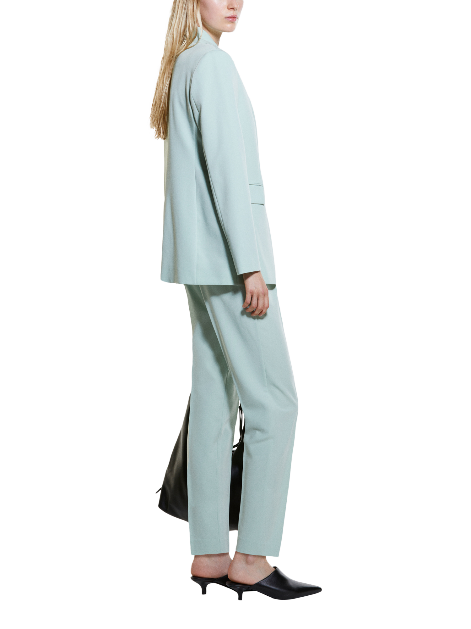 Product image 4 of 5, which shows SISLEY Regular Fit Single Button Blazer, Mint Green, 8