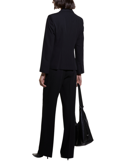 SISLEY Pleat Front Palazzo Trousers, Black - view 2, Black