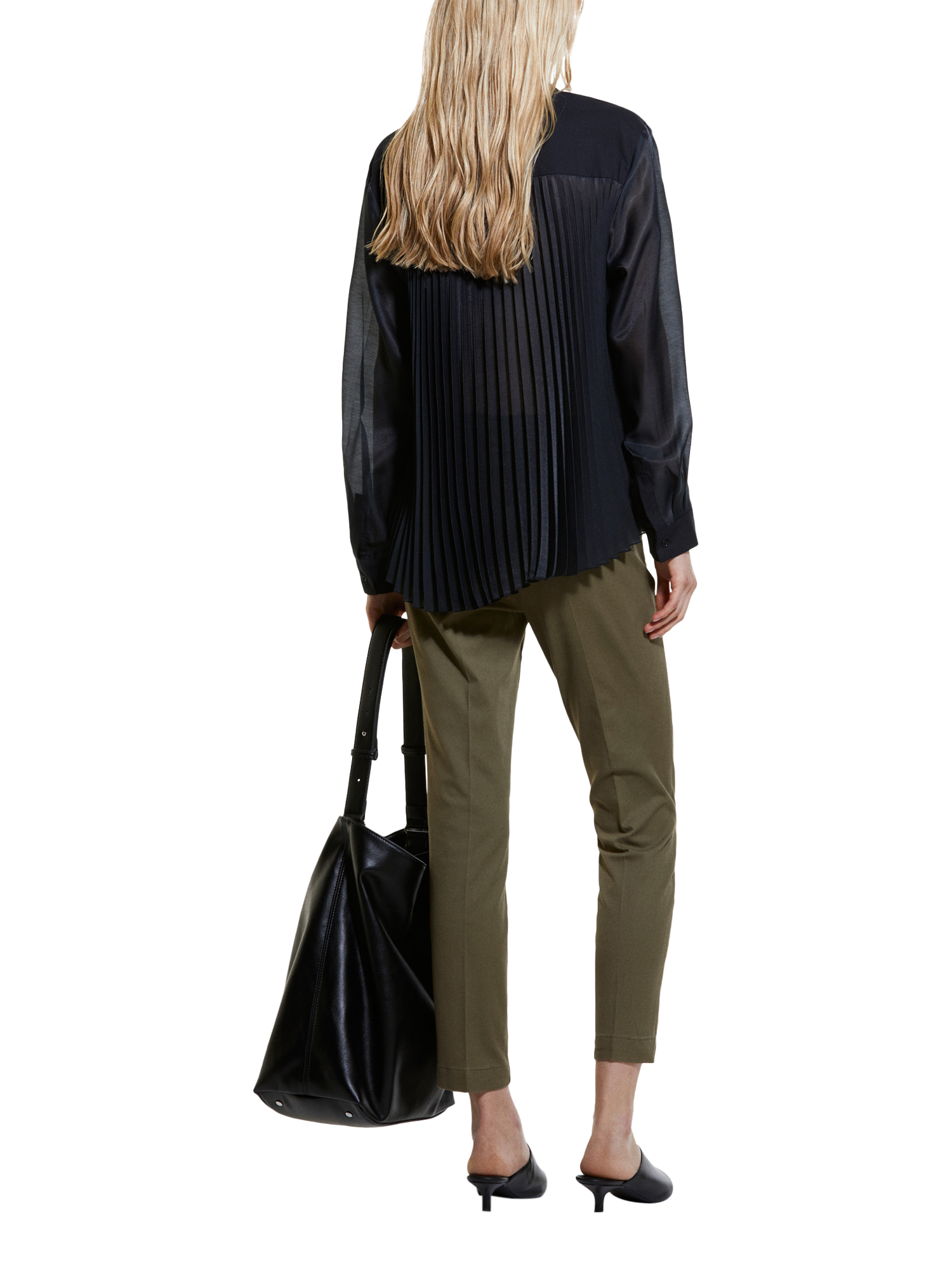 Product image 2 of 5, which shows SISLEY Slim Fit Chino Trousers, Olive Green, 14