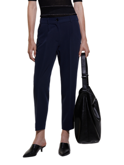 SISLEY Front Pleat Trousers, Navy