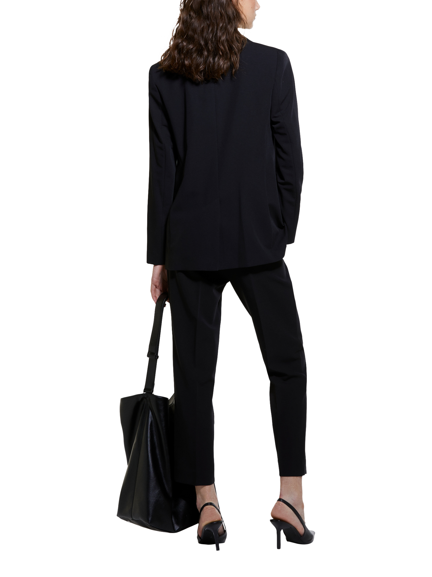 Product image 2 of 5, which shows SISLEY Front Pleat Trousers, Black, 8