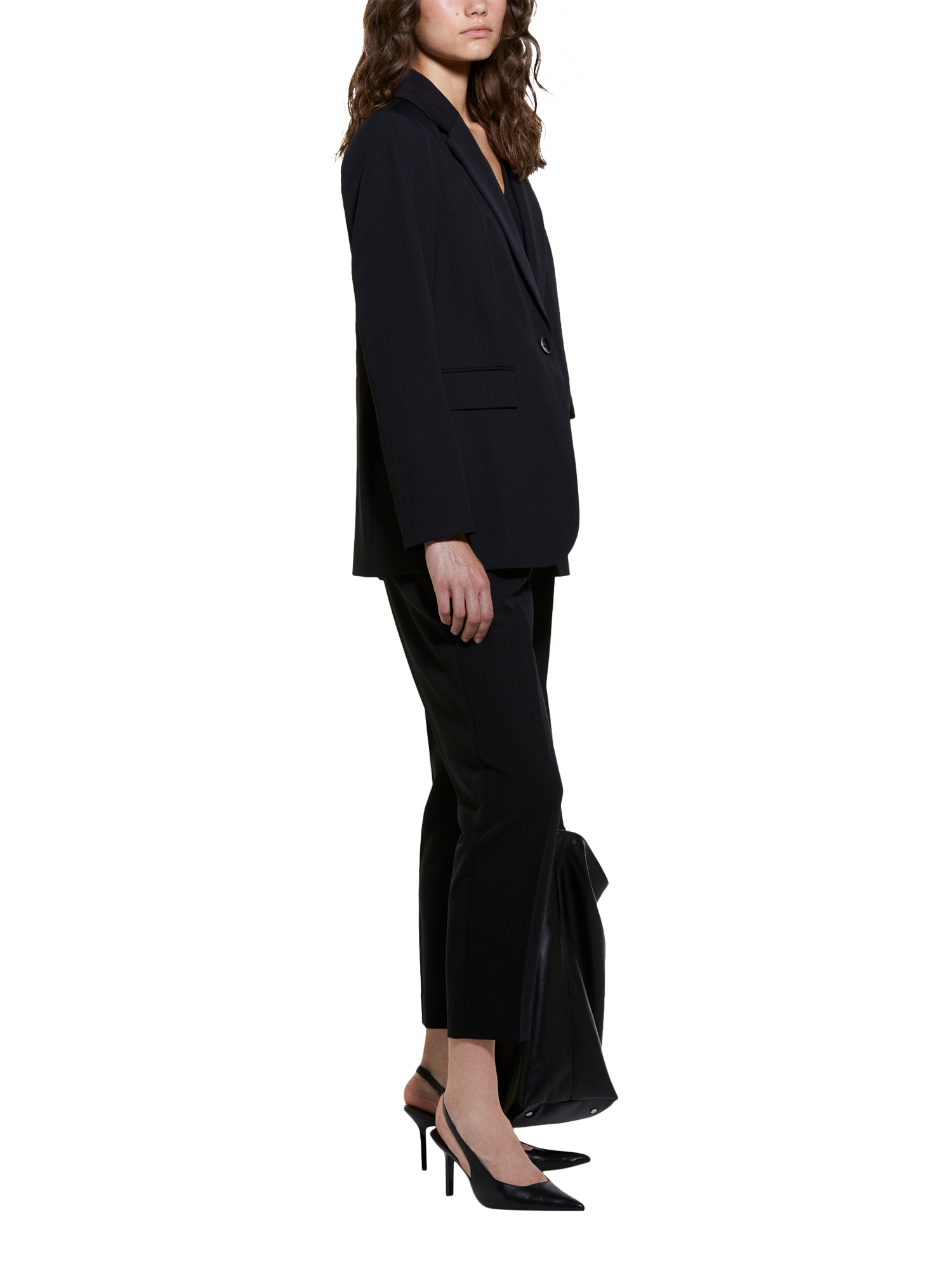 Product image 4 of 5, which shows SISLEY Front Pleat Trousers, Black, 8