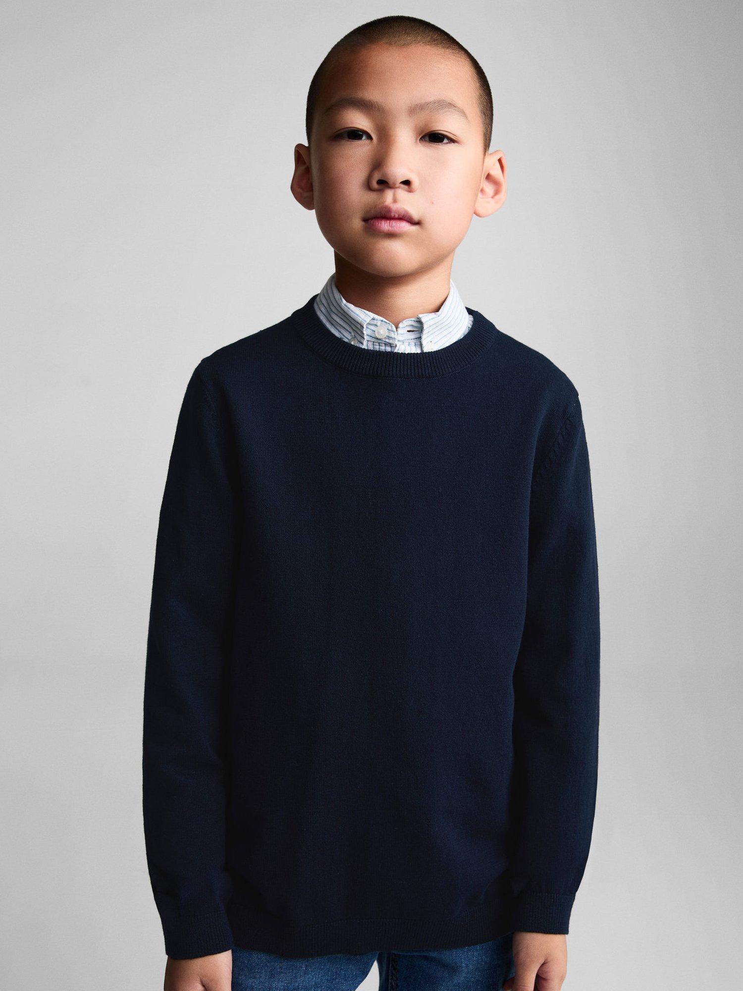 Mango Kids' Hugo Sweatshirt, Navy