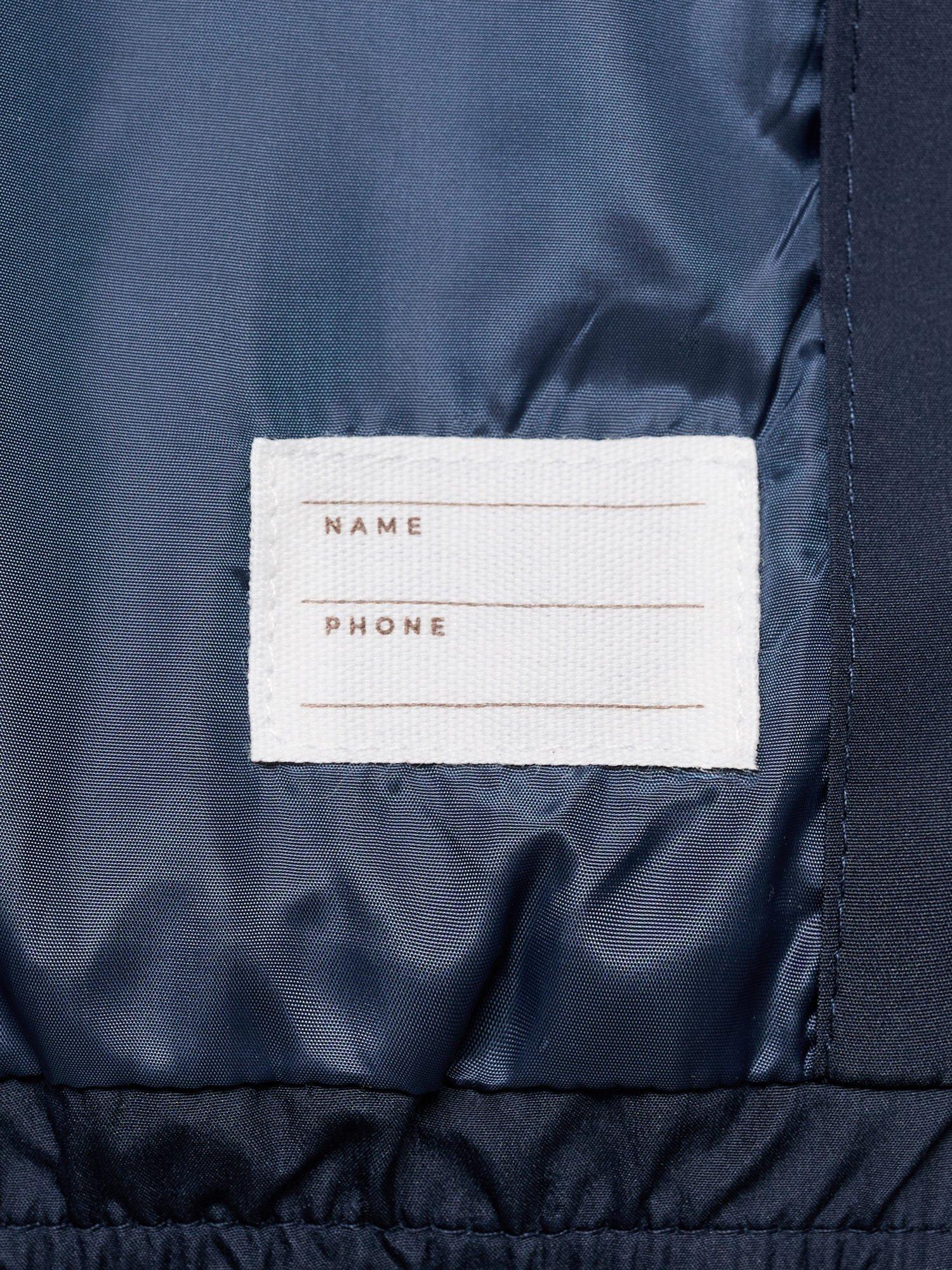 Product image 3 of 4, which shows Mango Kids' Quilted Hooded Jacket, Navy, 13-14 years