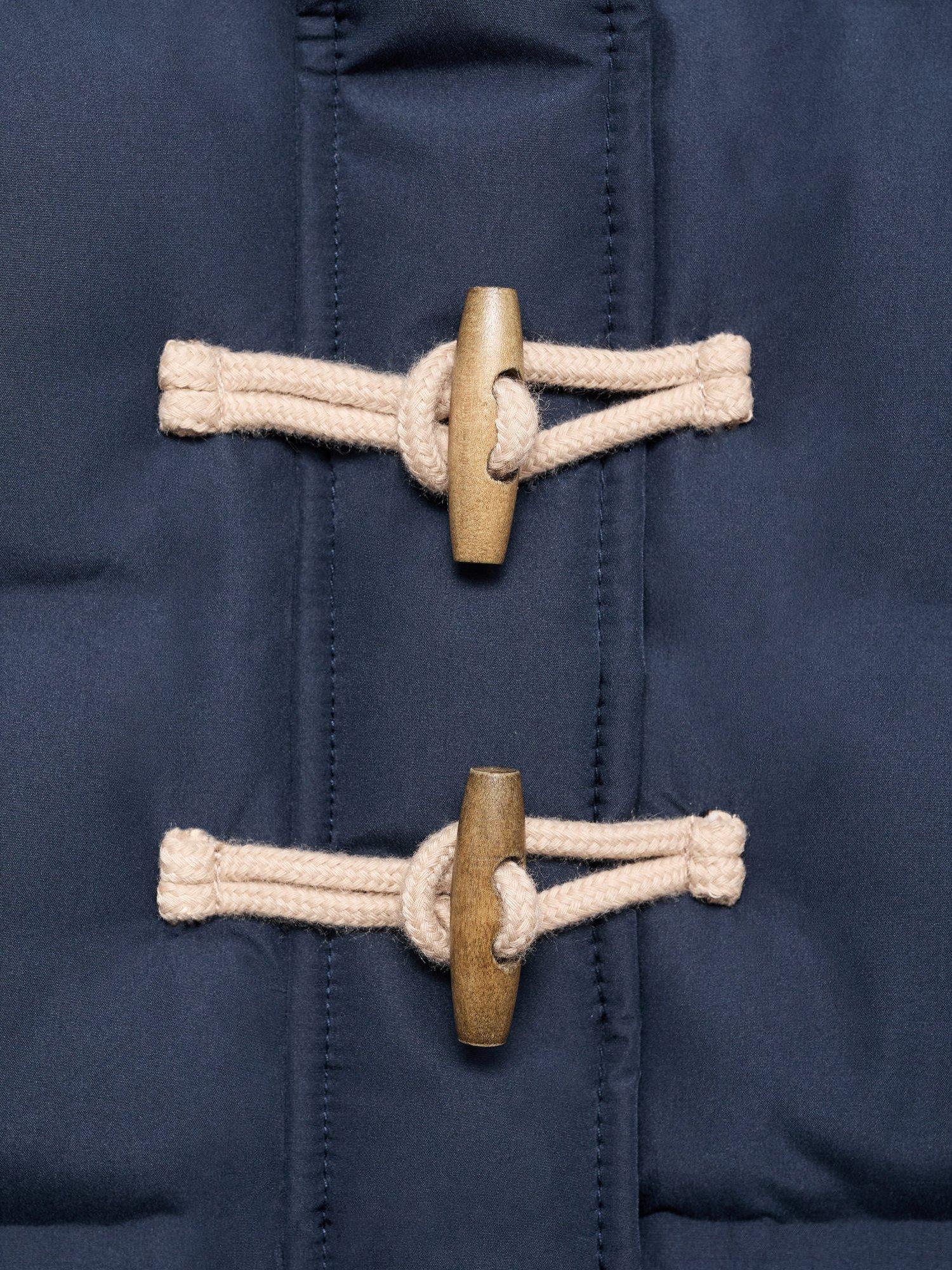 Product image 4 of 4, which shows Mango Kids' Quilted Hooded Jacket, Navy, 13-14 years