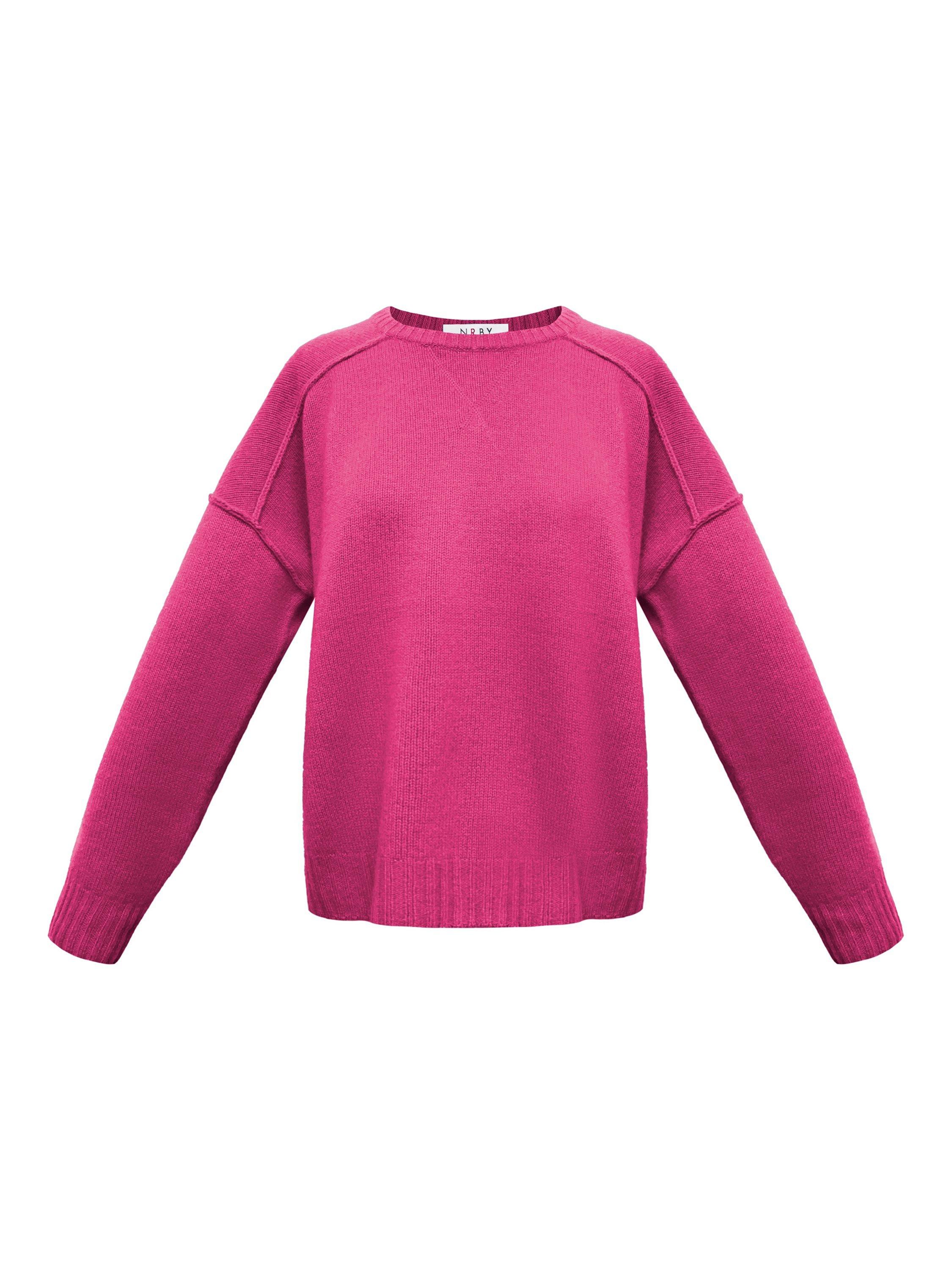 Product image 9 of 9, which shows NRBY Sydney Cashmere Crew Jumper, Berry, S