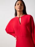 Ro&Zo Crepe Keyhole Midi Dress, Red