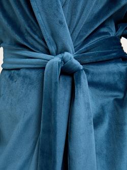 Pretty You London Velour Longline Dressing Gown - view 2, Teal