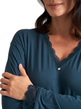 Pretty You London Bamboo Lace Nightdress, Teal