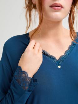 Pretty You London Bamboo Lace Nightdress - view 2, Teal