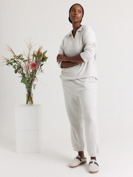 Pretty You London Fleece Lounge Set, Stone